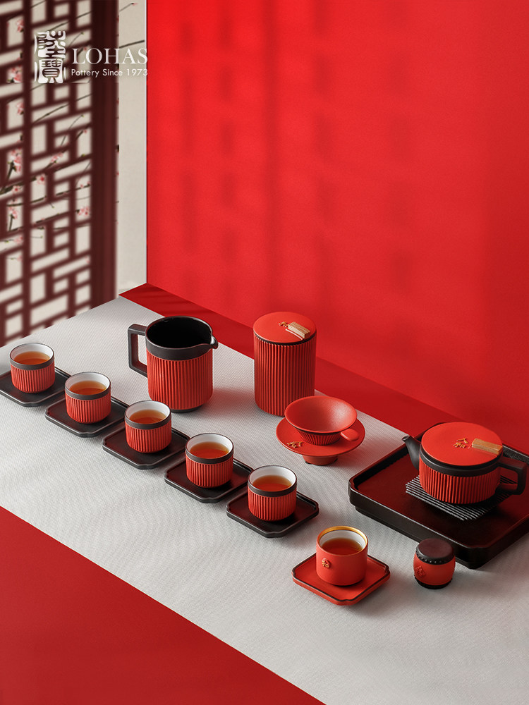 Una pieza daifa taiwán lubao cerámica Kung Fu juego de té hogar ligero lujo chino tiantai y ceremonia de té con plato de té té Application Scenario
