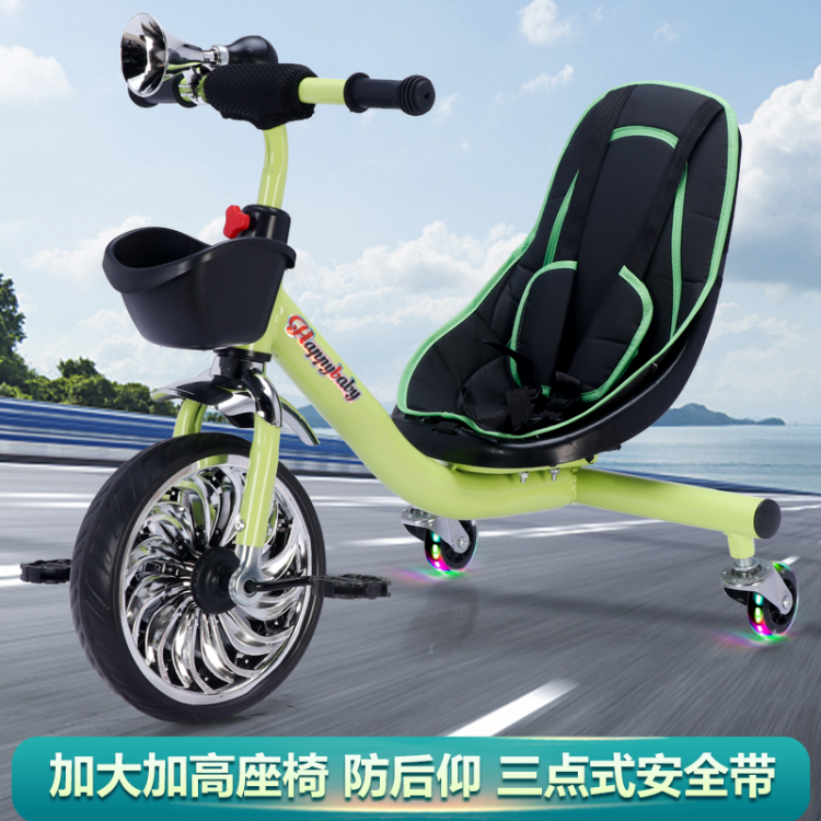 儿童漂移车三轮车广场漂移车3-6岁宝宝三合一脚踏三轮车详情图2