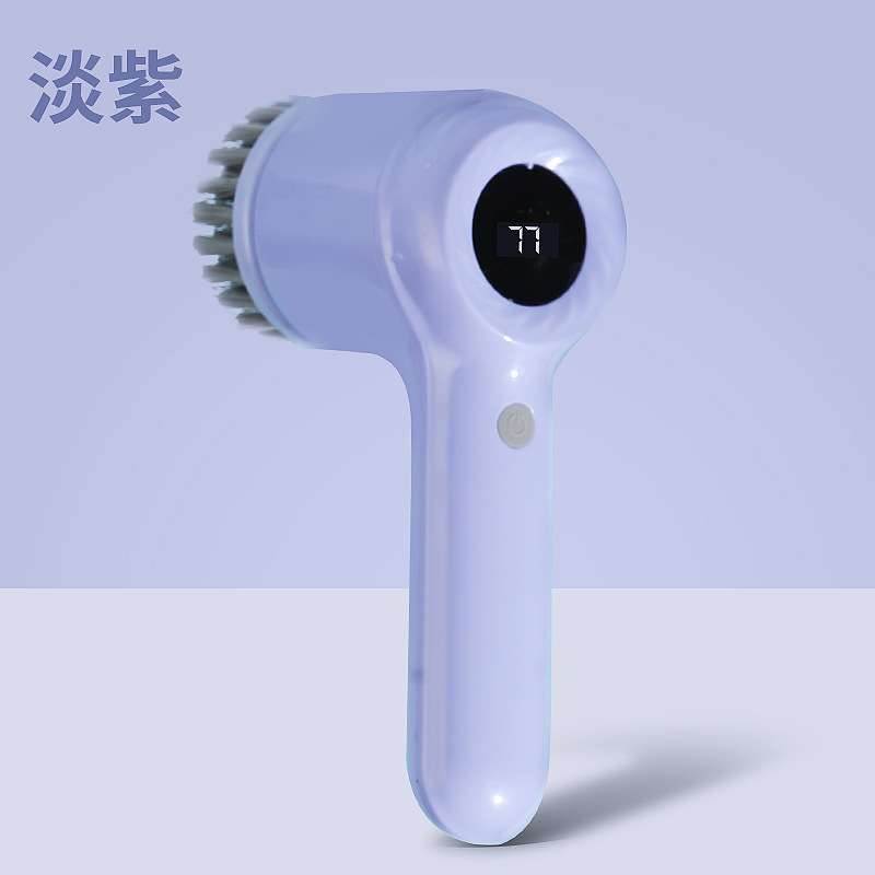 多功能电动清洁刷家用厕所清洁神器手持厨房清洁刷无线便捷刷碗器白底实物图