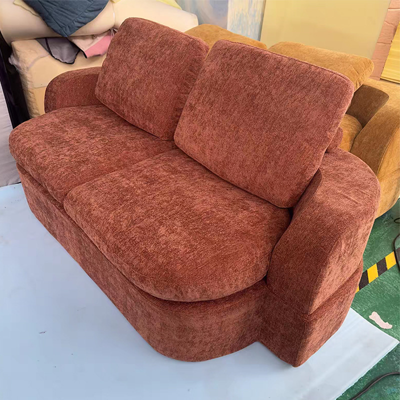 One-piece formed compression sofa, cotton and linen fabric, full sponge folding dual-purpose boneless bread sofa bed, vacuum compression Application Scenario