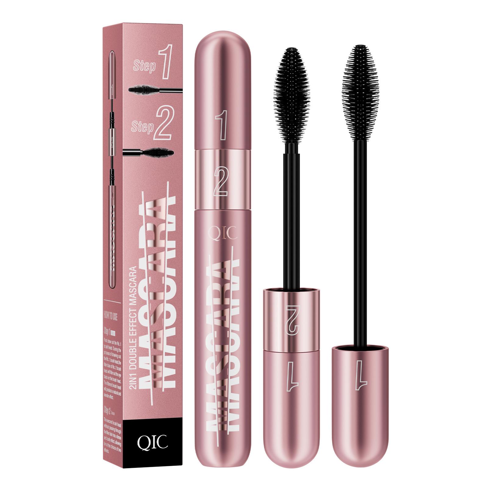 Dual-effect oil-proof, sweat-proof, non-staining and non-removing mascara for long, curly and thick eyelashes