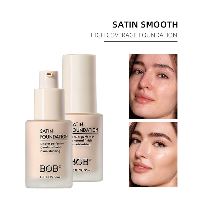 Velvet, light, smooth, anti-slip, long-lasting waterproof and sun-protective foundation, whitening cream, oil control and concealing
