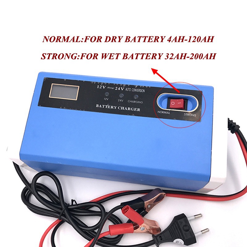 12V/24V 10A 15A smart car battery charger intelligent repa i