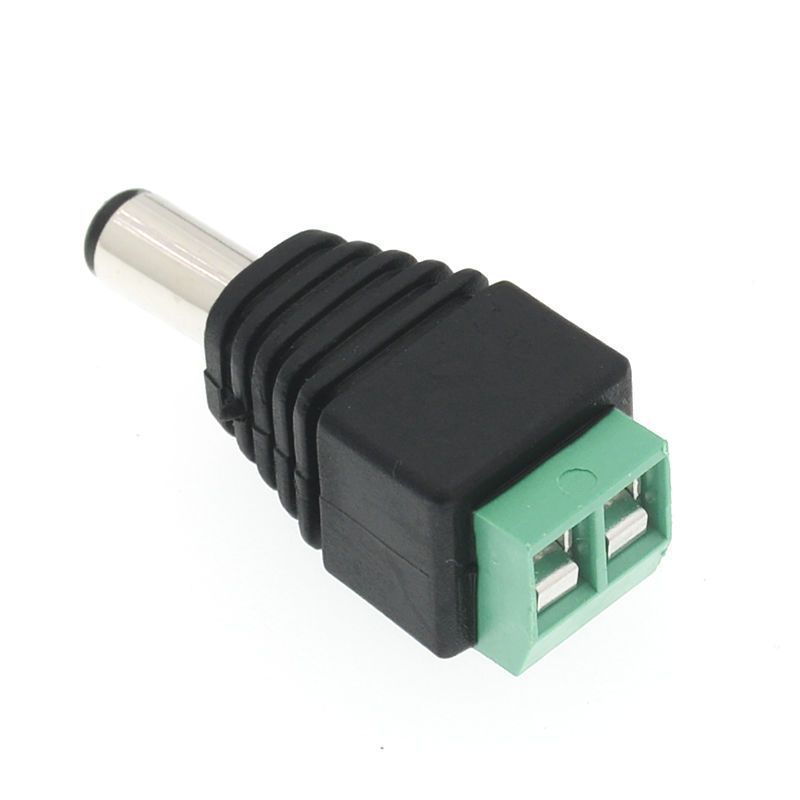 The 12V male and female monitoring power supply connector converts the DC female connector to a 12V V5.5*2.1DC male connector to a 12V connector Specification image