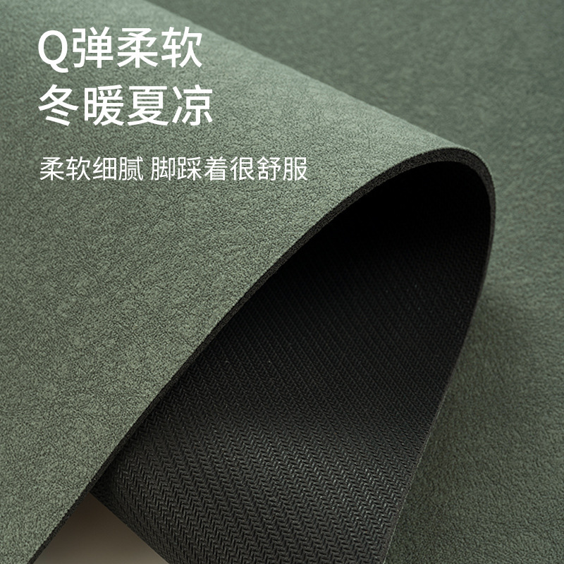 Simple and solid-color diatom mud floor mat for home bathroom door, anti-slip, water-absorbing, quick-drying, dirt-resistant and wear-resistant floor mat Specification image