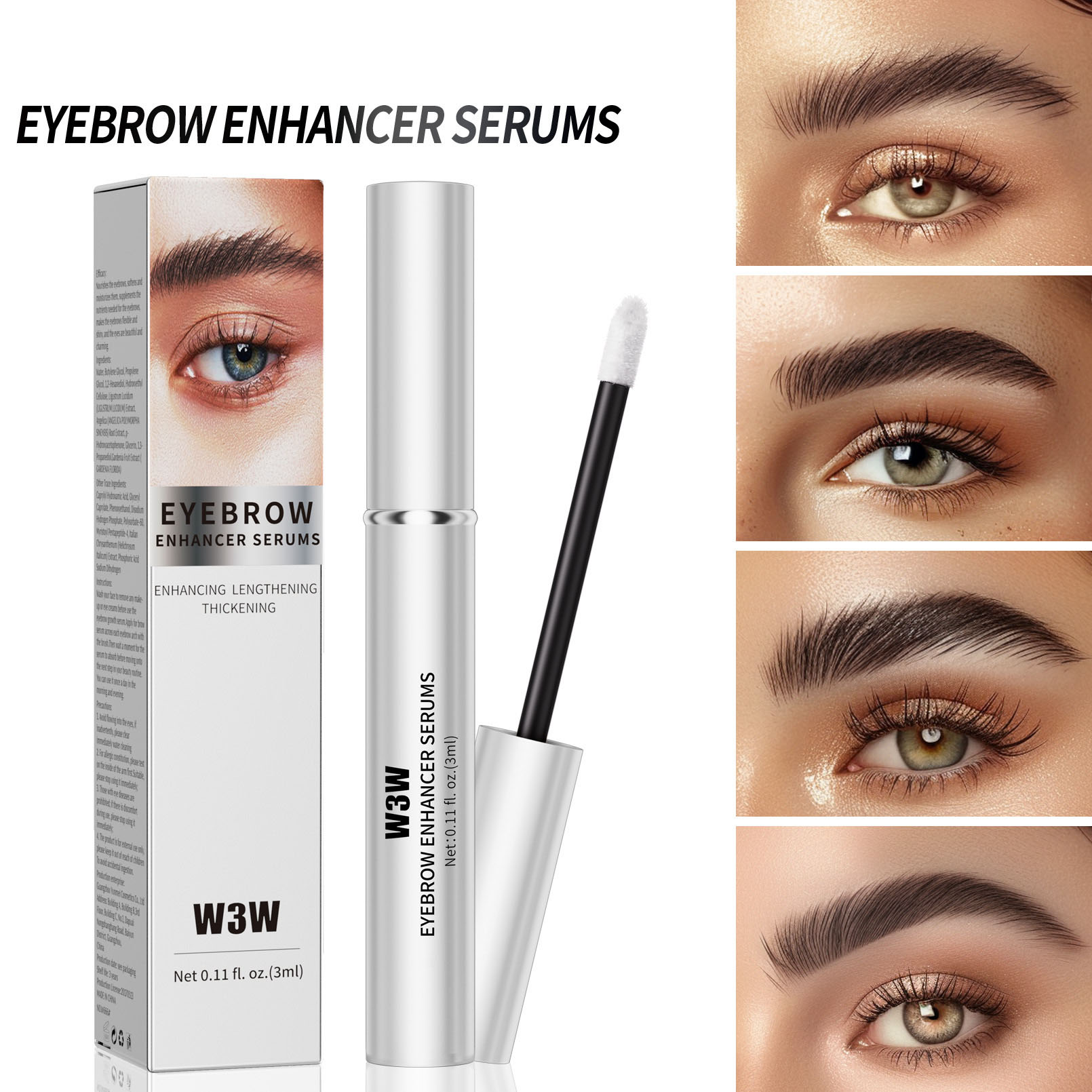 Natural y espeso vegano aceite de ricino cejas serum para hombres y mujeres - cuidado de crecimiento suave Item Picture
