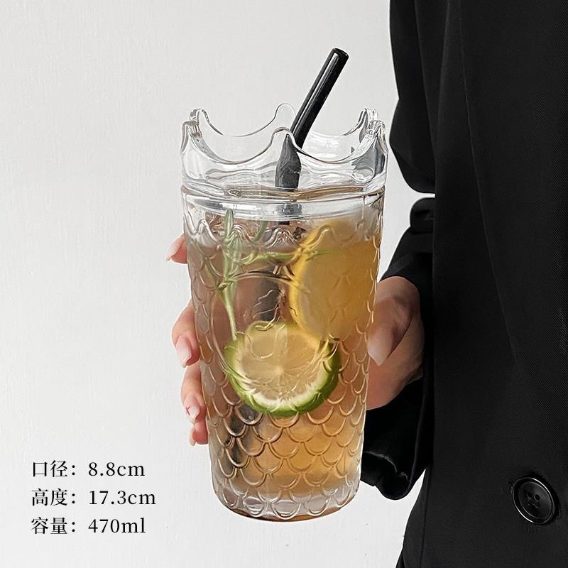 木盖玻璃杯/杯子/玻璃杯/青苹果玻璃杯/玻璃保温瓶细节图