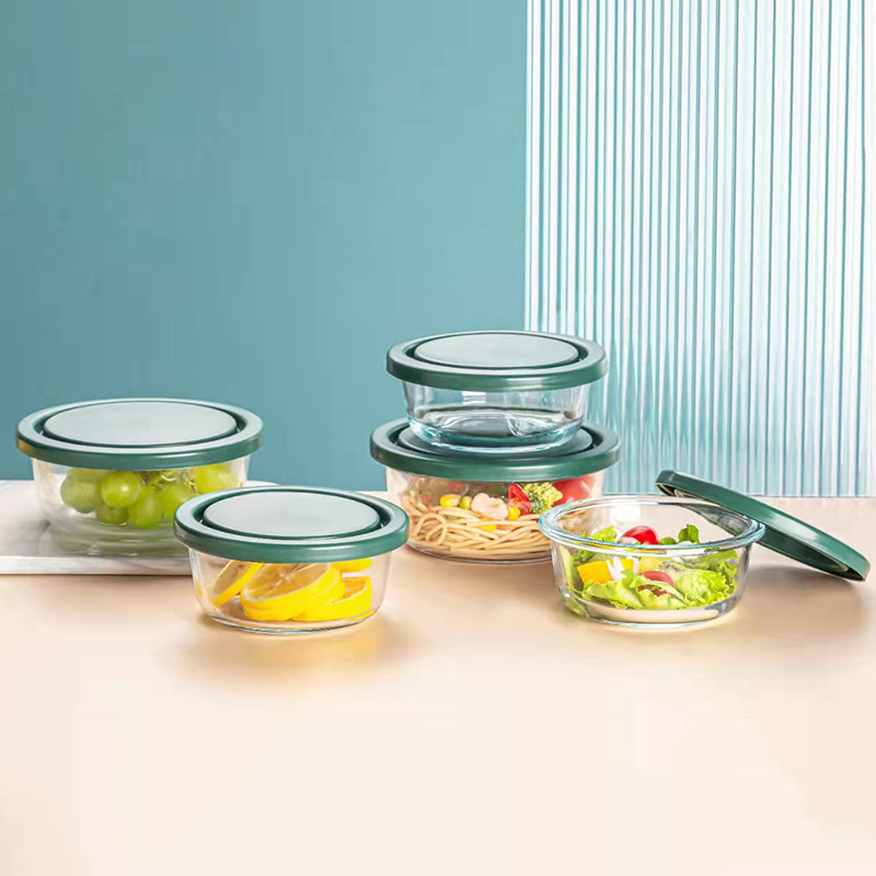 保鲜盒圆形饭盒保温便当盒玻璃食品级饭盒可进微波炉盒子礼品批发