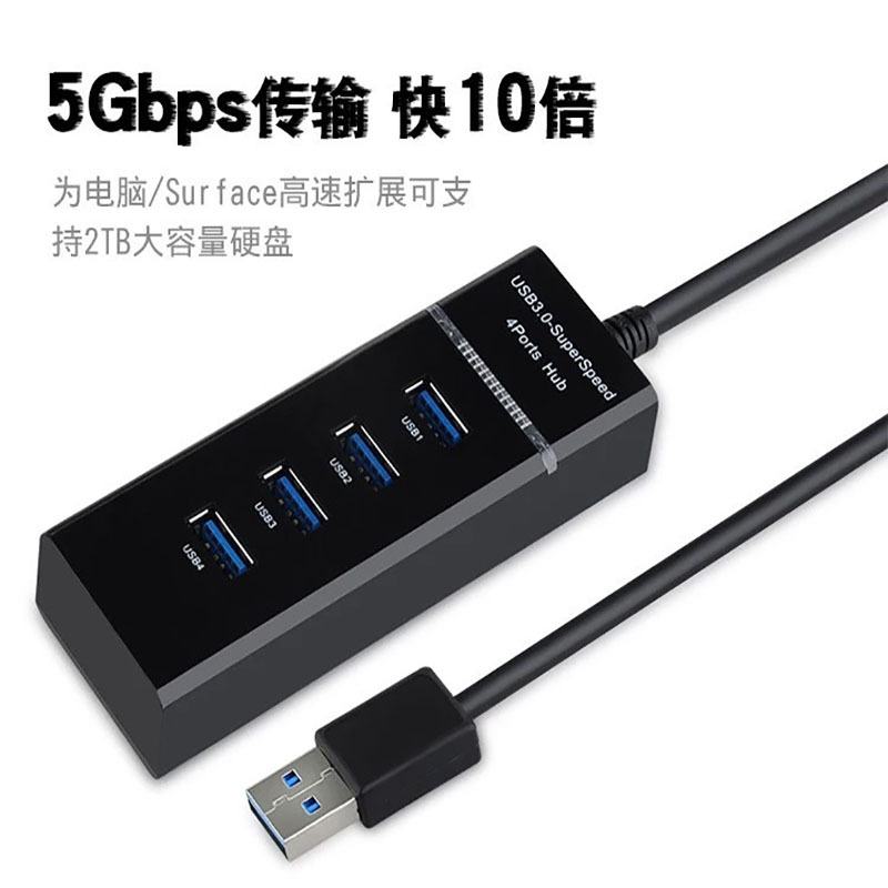 Usbhub 3.0 four-port high-speed hub, usb extender, computer usb splitter, high-speed transmission details Picture