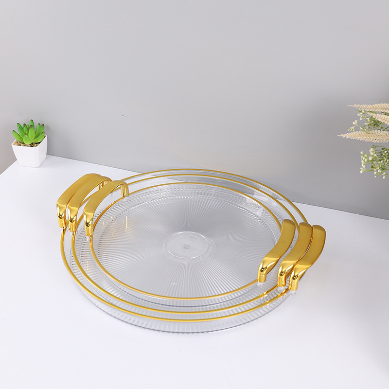 High-quality pet eco-friendly transparent crystal fruit plate tray, bar dried fruit snack plate plate, plastic platter, cross-border Specification image