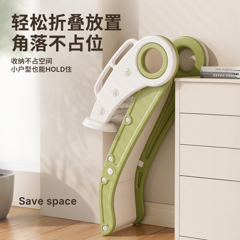 Thickened plastic toys for children's slide playground, foldable baby, small household baby indoor slide, indoor slide, slide toy details Picture