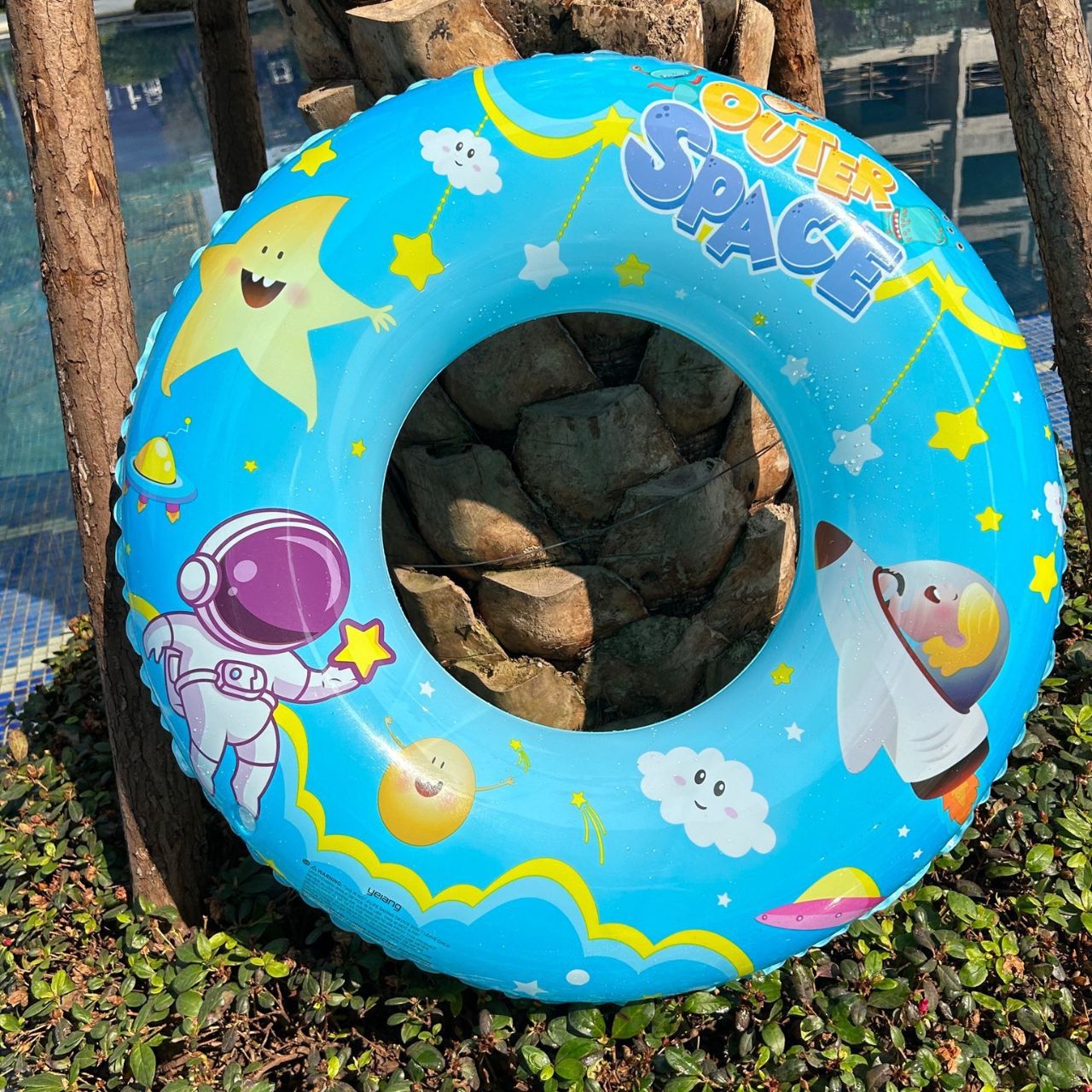 新款儿童创意充气游泳圈加厚PVC腋下小黄鸭泳圈水上玩具救生圈