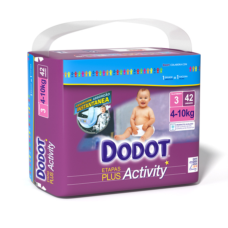 DODOT专利小环腰婴儿纸尿裤外贸出口中东 非洲市场S M L大包装OEM产品图