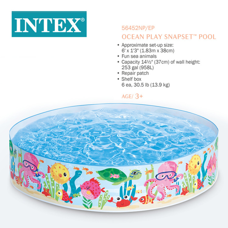 INTEX56452 Ocean Park Hard rubber Pool, Non-inflatable Pool, Family swimming pool, non-inflatable pool Item Picture