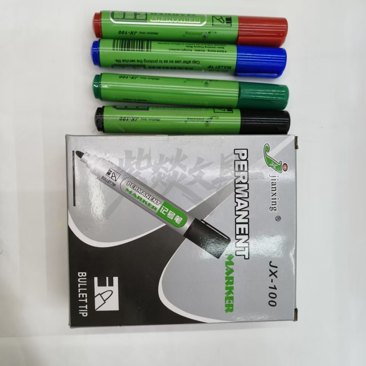 100 Oil-based marker pens for carton marking, logistics and express delivery, special foreign trade marker pens details Picture