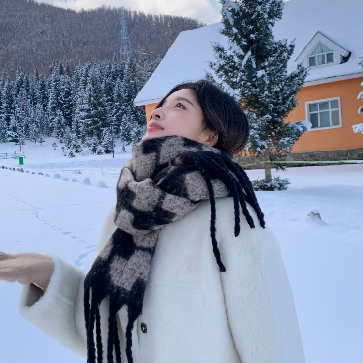 Cross-border scarf wholesale e-commerce live-streaming supply chain for new wool bows Item Picture