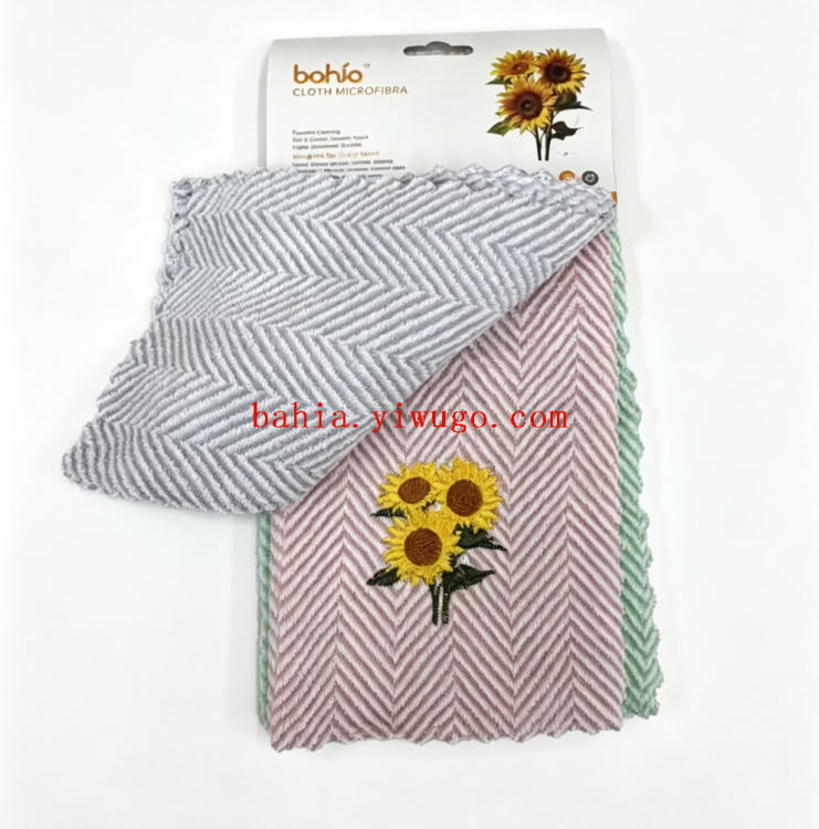 30* 30CM تنظيف عباد الشمس بالتطريز details Picture