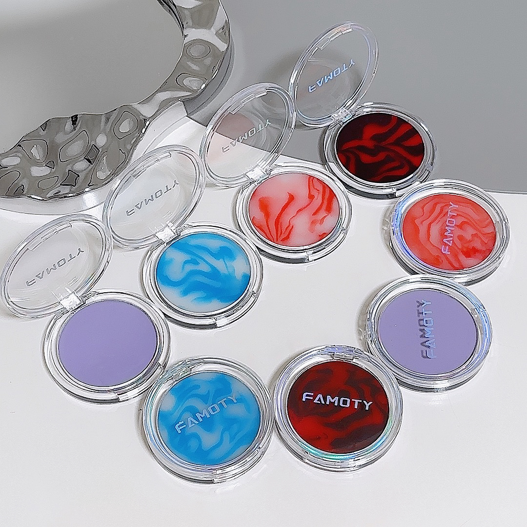 High color rendering, long-lasting color retention, smooth violet, oil-controlled herbal mineral blush setting powder, waterproof and natural Specification image