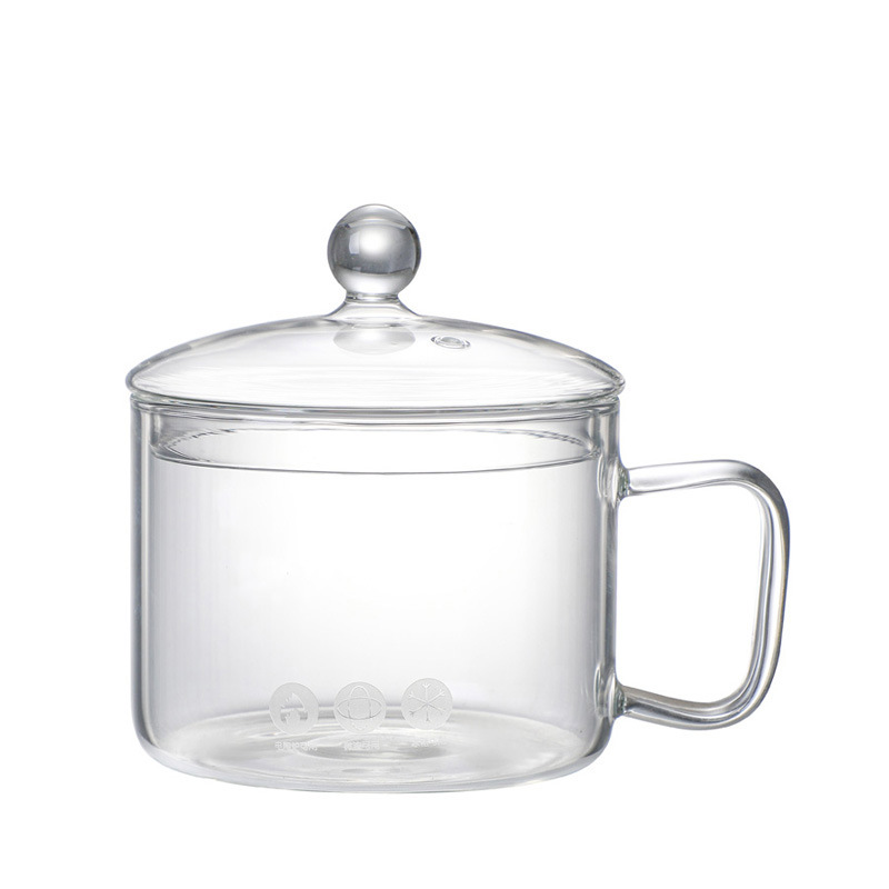 High borosilicate glass health pot, salad pot, noodle cooking pot, high-temperature resistant boiling pot, mini instant noodle stew pot, soup pot Item Picture