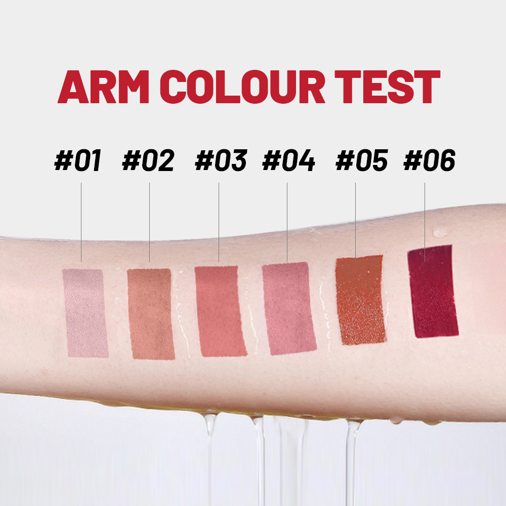 Fit Colors 6-color velvet matte crayon lipstick set, long-lasting non-stick cup, moisturizing lipstick, cross-border makeup Specification image
