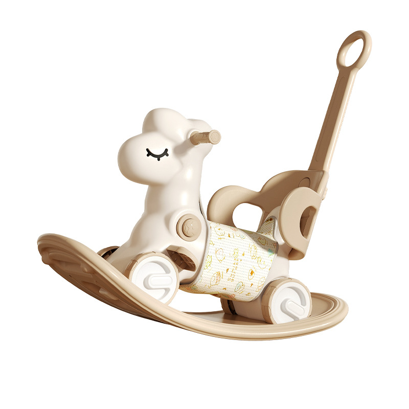 Children's rocking horse toy, indoor home, baby's 1st birthday gift box, multi-functional rocking horse for babies Application Scenario