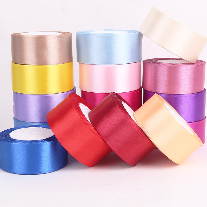 Colored polyester ribbon Satin Ribbons 3.8cm ribbon cake packaging webbing is selling well at international station details Picture