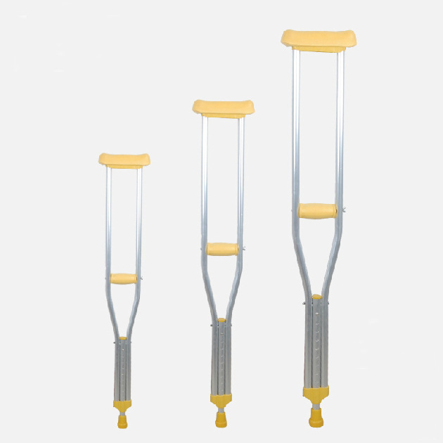 Medical axillary crutches, hand crutches, aluminum alloy crutches, double crutches, telescopic crutches, height-adjustable medical devices full figure