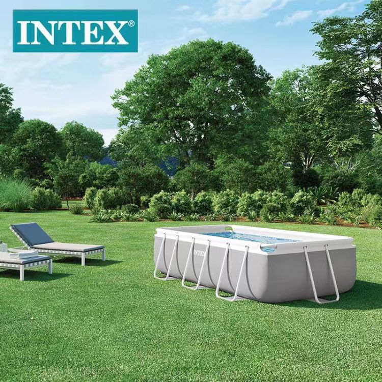 INTEX Rectangular inflatable swimming Pool Bestway parent-child outdoor water Pool Galvanized sheet canvas water storage pool Application Scenario