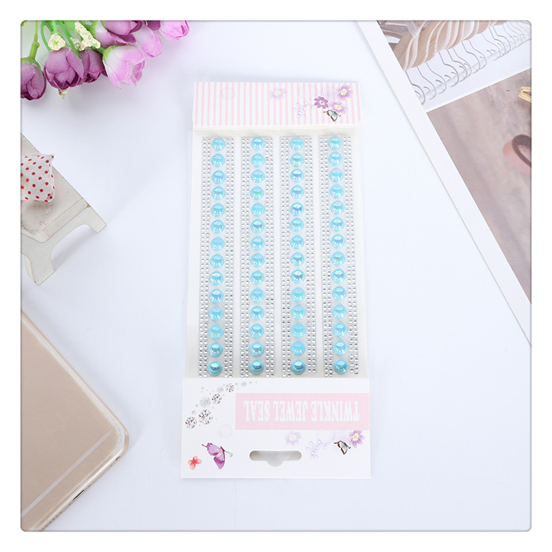 手机壳珍珠diy圆形手工贴汽车装饰材料相框镶钻贴材料细节图