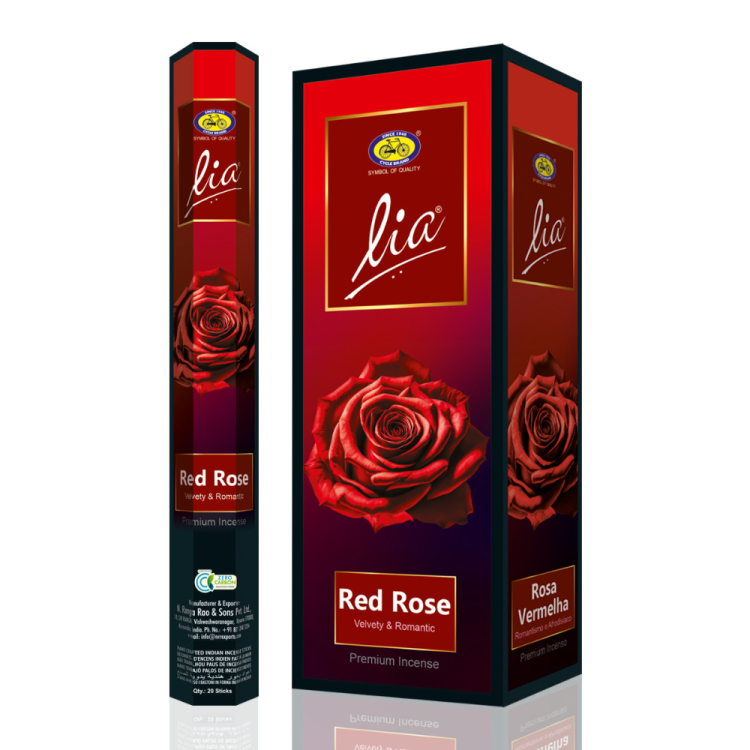 进口印度香塔香瑜伽线香天然草本植物Red Rose Hexa.