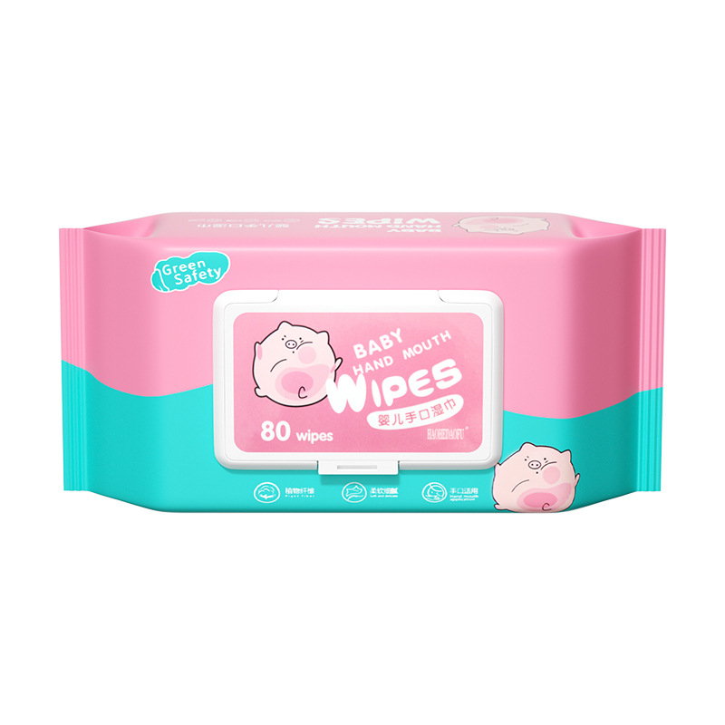 80抽婴儿湿巾婴幼儿新生手口屁专用宝宝儿童湿纸巾大包家庭装批发