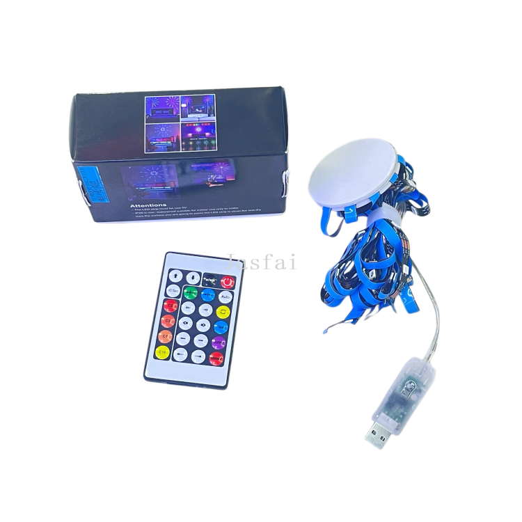 led smoke lantern 5V light strip set, APP voice-controlled USB chasing light, music festival atmosphere light, running horse light strip details Picture