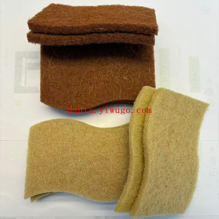 S-shaped sisal scouring pad, dishwashing cloth, kitchen household dishwashing and pot cleaning cloth, plant fiber cloth, bahia Specification image