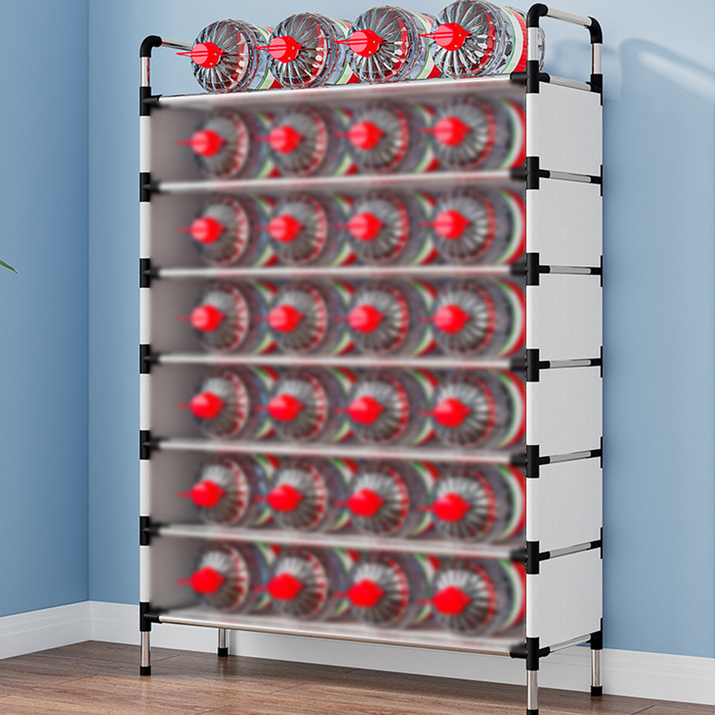 Estanterías de zapatos a prueba de polvo para alquiler de casa gabinete de zapatos simple para uso doméstico de varios pisos estanterías de almacenamiento en la puerta de entrada dormitorio edificio Specification image