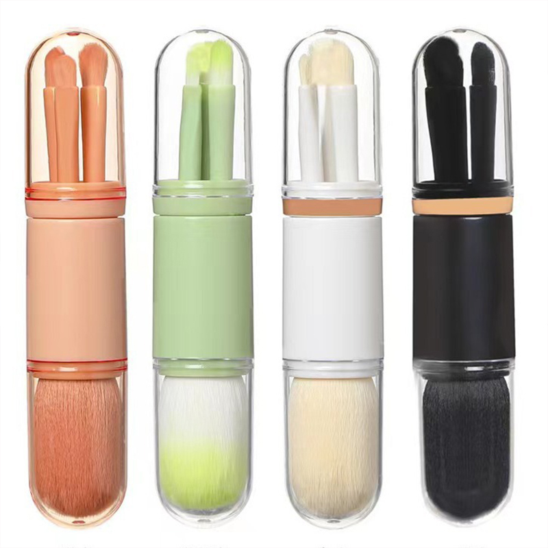 4-in-1 makeup brush set mini portable toolkit, convenient for eyeshadow application Application Scenario