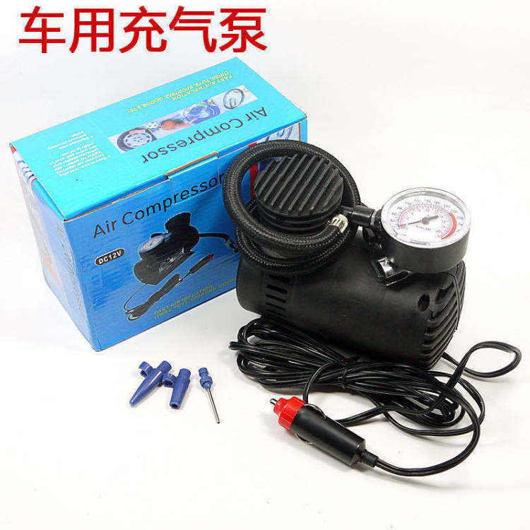 Factory direct sales of 12V micro locomotive air pump, vehicle air bucket, portable vehicle-mounted electric tire air pump Item Picture