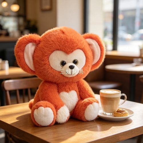 Cross-border best-selling sitting monkey, panda, monkey and fox plush toys, sitting cartoon big-eyed simulation dolls Application Scenario