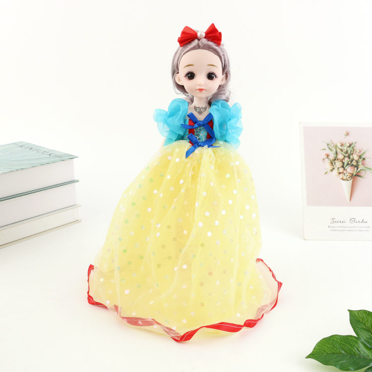 30 cm doll princess set, girl's little Barbie doll, children's girl toy, multi-joint bow dress details Picture