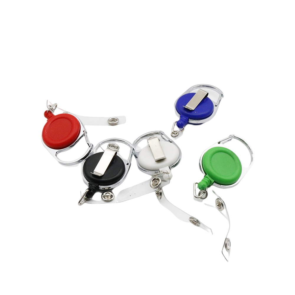 Wholesale of round retractable name tags, ID card clasps, epoxy resin keys, easy-pull buttons in stock Application Scenario