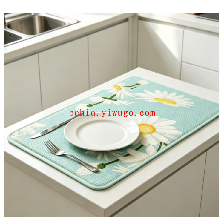 Daisy fresh placemats, kitchen absorbent and draining MATS, household tableware coasters Specification image