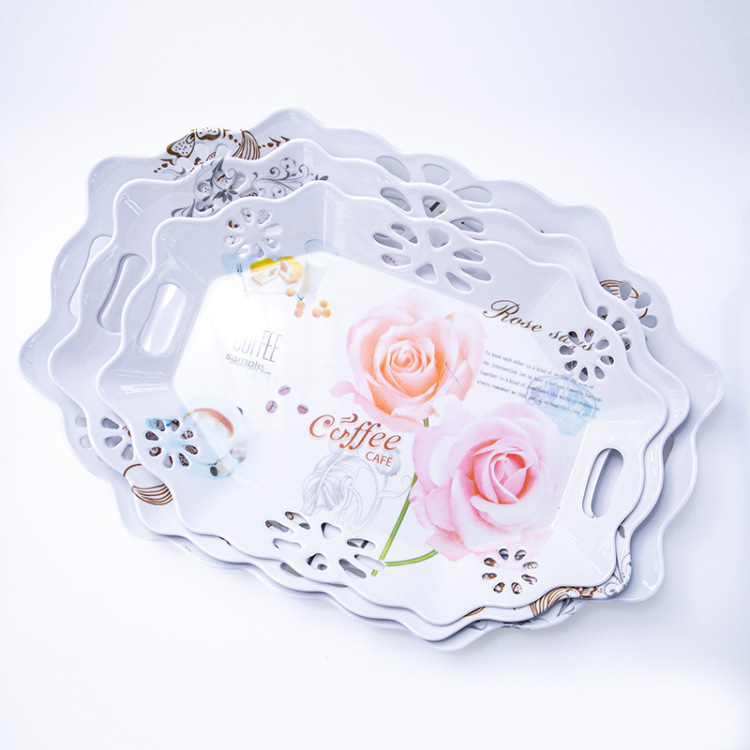 跨境密胺白色圆盘餐厅饭店商用菜盘骨碟仿瓷塑料快餐盖浇饭盘餐具