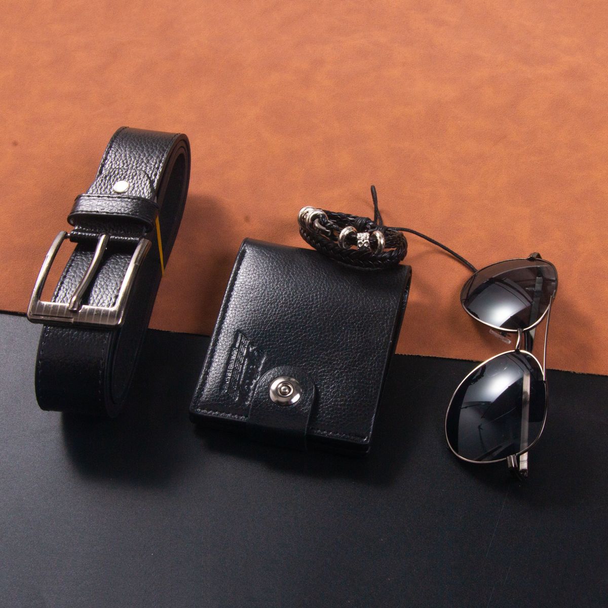 Practical men's gift set: wallet, belt, bracelet, sunglasses, Teachers' Day gift box, event souvenir gift box set