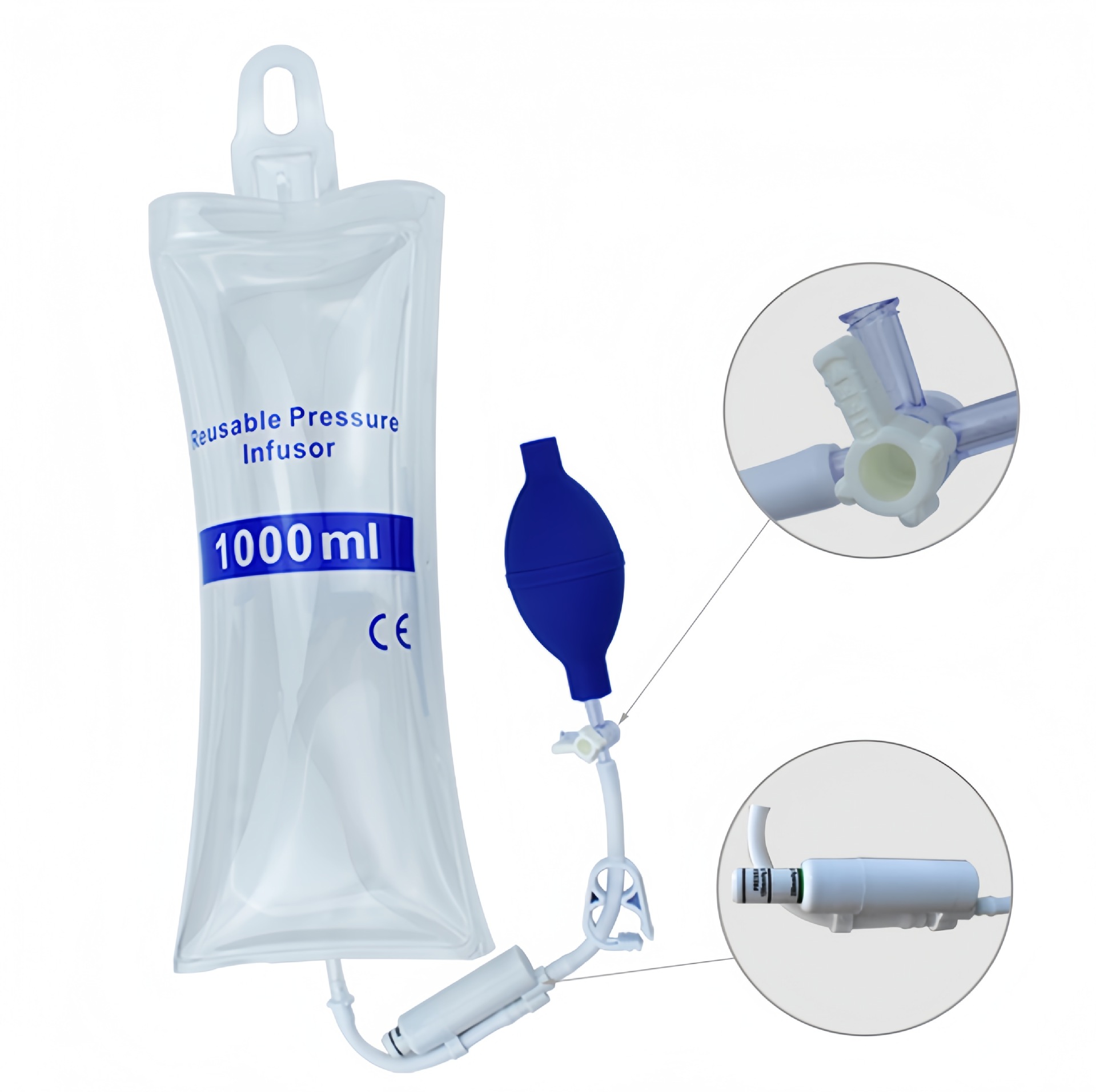 Infusion pressure bag 1000ml non-meter pressure bag, pressure infusion bag pressure infusor for foreign trade details Picture