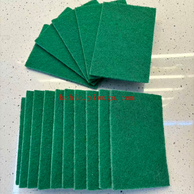 Thickened double-spray sand-containing scouring pad, kitchen pot scrubbing, dish washing sponge, cleaning, stain-removing and oil-removing cloth bahia Specification image