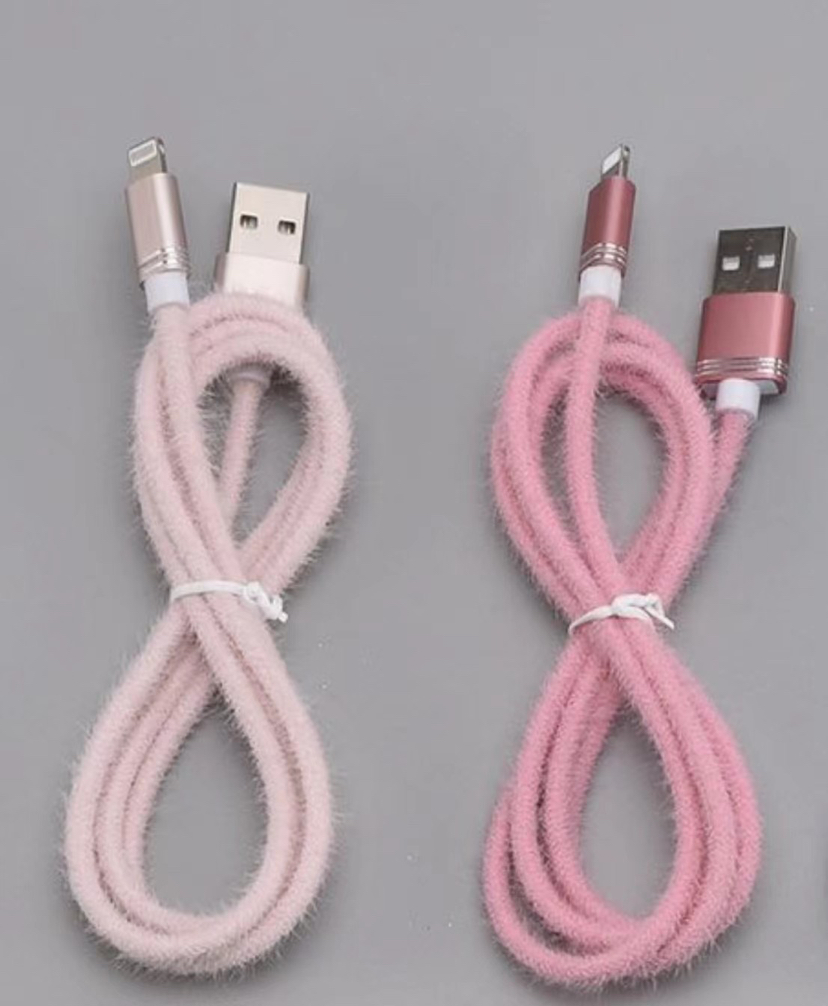 Cable de peluche USB apple huawei android cable de datos details Picture