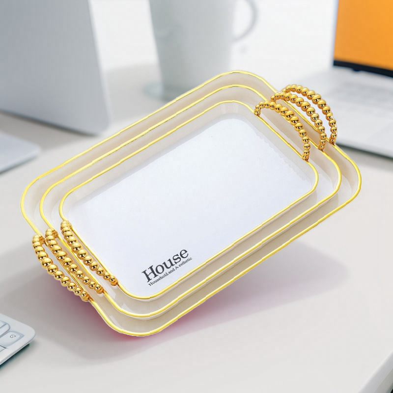 Fruit plate tray, transparent crystal dried fruit snack plate, plastic platter, simple and fashionable cross-border direct supply tea plate