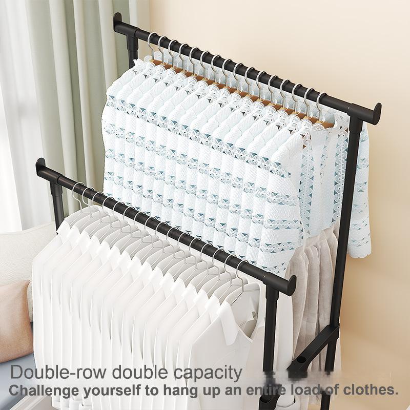 Rodajas colgador dormitorio tendedero colgador toalla tendedero estante simple stand details Picture