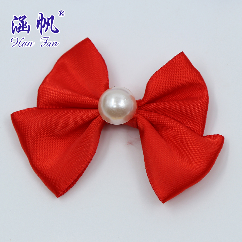 Double-layer diamond-encrusted bow accessory gift box packaging, polyester band bow accessory clothing shirt bow tie details Picture