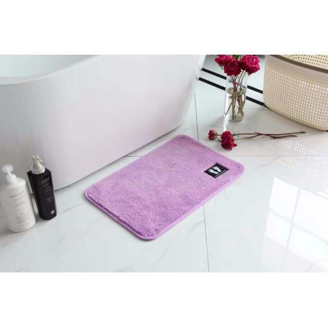 Straight plush thickened floor mat carpet, simple kitchen and bathroom door mat, bathroom anti-slip mat, absorbent foot mat Item Picture