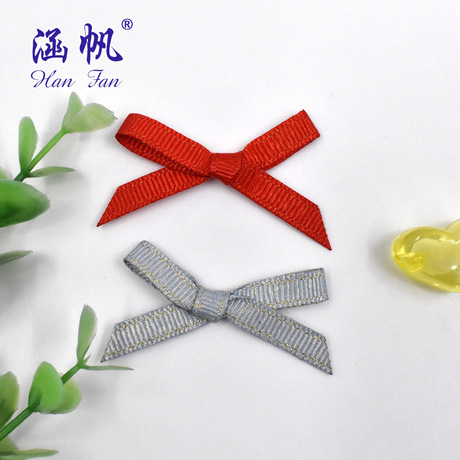 Customized gold weft threaded tape, 0.6CM wide ribbon, small size hand-tied bow, 2 minutes ribbed gold weft tape, colorful ribbon Specification image